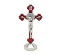 Decorative Jesus Figurine - Metal Religious Statue | Exquisite Realistic Sculpture with Stand for Cabinets, Shelves, Prayer Room, Church Exhibition, Home, Decoration