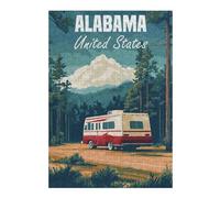 Decorative Jigsaw Puzzle for Adults, Alabama Travel, 300 PCS