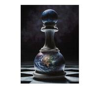 Decorative Jigsaw Puzzle for Adults, Chess Pawn Earth, 500 PCS