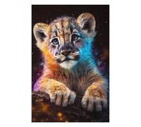 Decorative Jigsaw Puzzle for Adults, Cute Cosmic Lion Cub, 1000 PCS
