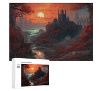 Decorative Jigsaw Puzzle for Adults, Gothic Fantasy Landscape, 300 PCS