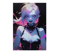 Decorative Jigsaw Puzzle for Adults, Mad Vampire Anime Girl, 300 PCS