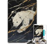 Decorative Jigsaw Puzzle for Adults, Polar Bear Breaking Thru, 300 PCS