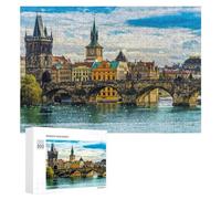 Decorative Jigsaw Puzzle for Adults, Prague's Historic Bridges, 300 PCS