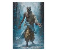 Decorative Jigsaw Puzzle for Adults, Snowy Monk's Serenity, 1000 PCS