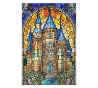 Decorative Jigsaw Puzzle for Adults, Stained Glass Castles, 1000 PCS