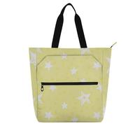 Decorative Kids Tote Bag Piano Book Bag for Kids Women Men, Different Stars Baby Yellow White Waterproof School Beach Bag Shopping Bag with Zipper for College Shopping Beach Rainbow mochilas