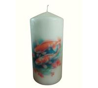 Decorative Koi Fish Scentless Candle Elegant Japanese-Inspired Design with Maple Leaves Home Decor Feng Shui Gifting Meditation Display Pond Lovers Fish Lovers (Two Koi Fishes)