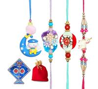Decorative Kumkum Box Tilak Holder Copra Kumkum Box for Traditional Festival Handcrafted Tika Chopra in Kite Shape Meenakari Work Kumkum Box with 2 Section Navratri Pooja Decor (Blue)(Size:-3"X3")