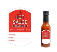 Decorative Labels for Hot Sauce Bottles 3 x 2 Inch Blank Homemade Hot Sauce Labels for Business Christmas Gifts(48 Pcs)