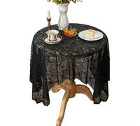 Decorative Lace Hollow-Out Tablecloth For Dining And Coffee Tables, For Rectangular And Round Tables, Table Cover Table Linen With Elegant Cutout Design(140 * 100cm-black)