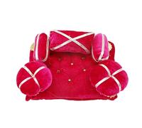 Decorative Laddu Gopal assan Gaddi Takiya Set Gadi Set for Bal gopal Laddu Gopal Ji Velvet Mattress Cushion Gadda Ladoo Gopal Dress Asan Set Traditional Janmashtami Festival Decor(Size:-9"X7")(Purple)