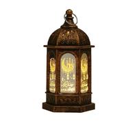 Decorative Lantern - Vintage LED Castle Table Lamp, Ambient Light Accent Piece with Charming Design and Easy Placement, Perfect for Bedside Desks Living Rooms Worklace Altars Thanksgiving Holiday Use
