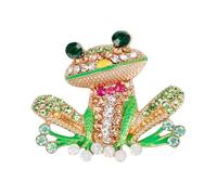 Decorative Lapel Pin Frog Brooch Accessory for Cardigan | Metal Tone Animal Jewelry for Sweater or Bag