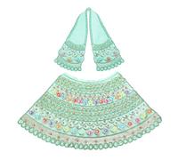 Decorative Laxmi Durga Devi MATA Dress poshak vastra Indian Traditional Cloth lehanga Chunari Pooja Item for Idol Statue for Indian Traditional Festival Temple(Size:-8")(Green)