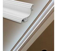 Decorative LED Crown Molding Lighting Channel, Wall Ceiling Edge Lighted Crown Moulding, Aluminum Profile Linear Light Molding Trim with Milky Cover(10m (32.8ft))