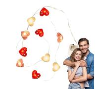 Decorative LED String for Valentine,Heart LED String Lights | Decorative Heart Fairy String Lights,Cute LED Valentine Day Decorations String Lights,Valentine's Day Decorative Lights