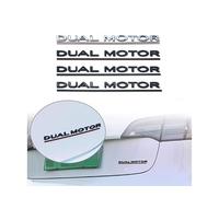 Decorative letters self-adhesive and individual 3D box: "Tesla Dual Motor & Play" compatible with Tesla models: X, Y, S and 3 highland (Dual Motor, Black, Matte Black)