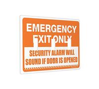 Decorative Light Cover Emergency Exit Only Sign, Security Alarm Will Sound If Door Opened Switch Wallplate Cover Art Plates Multi Gang Switch Plates