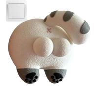 Decorative Light On-Off Plates Cartoon Cat Butt Large Waterproof 3D Printed