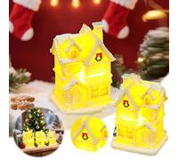 Decorative Light Up Resin Desktop Ornament for Festive Home Perfect Holiday for and Family (A, 6X5X4. 5cm)