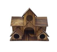 Decorative little house for birds in rustic style, country-style bird feeder for outdoors, ideal for gardens, balconies, lawns, porches, and patios
