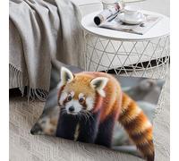 Decorative Little Red Panda Lumbar Throw Pillow Covers 8"x12" with Hidden Zipper Outdoor Couch Pillow Cases for Sofa Bed Living Room Garden Plush Pillowcase Farmhouse Cushion Case Home Decor