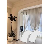 Decorative Living Room Doorway Arch Kit, 2 Pack Foam Door Arch Trim, Custom Size Half-Round Molding, Lightweight DIY Doors Curved Corner Set(44x44x44cm/17.3x17.3x17.3")