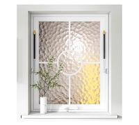 Decorative Lockable Sliding Window with Tempered Glass, Flush Mount Service Window for Kitchen, Bathroom, Shed, Basement(White,39.3x47.2in/100x120cm)