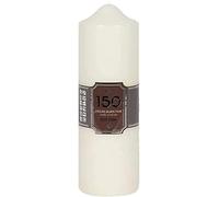 Decorative Long-Lasting Unscented Overdipped Church Pillar Candle Set | Slow Burning Giant Festive Candle for Home Decor with 150 Hr Burn Time | Smokeless Votive Candles | White (Single Pack)