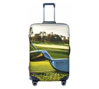 Decorative Luggage Cover with Hidden Zipper, Anti-Scratch and Dust-Proof Golf Club Design, white, M