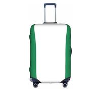 Decorative Luggage Cover with Hidden Zipper, Anti-Scratch and Dust-Proof Nigeria Flag Design, white, M