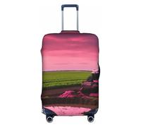 Decorative Luggage Cover with Hidden Zipper, Anti-Scratch, Dust-proof, Farm Tractor Design, white, XL