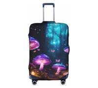 Decorative Luggage Cover with Hidden Zipper, Anti-Scratch Dustproof Magic Mushroom Design, white, S
