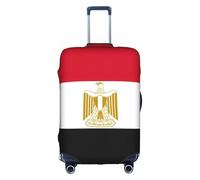 Decorative Luggage Cover with Hidden Zipper, Egyptian Flag Design, Anti-Scratch and Dustproof, white, M