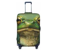 Decorative Luggage Cover with Hidden Zipper, Scratch-Proof Dust-Proof Frog and Rain, white, XL