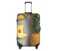 Decorative Luggage Cover with Hidden Zipper, Scratch-Proof Dust-Proof Luggage Cover, Pineapple Design, white, L