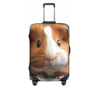 Decorative Luggage Cover with Hidden Zipper, Scratch-Proof Dustproof Guinea Pig Print, white, M