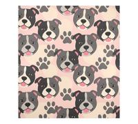 Decorative Magnetic Dishwasher Cover Reusable Magnets for Refrigerator 23x26in Black Pitbull Dog Paw Prints