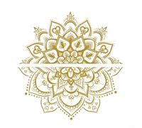 Decorative Mandala Lotus and Datura Vinyl Wall Stickers for Home and Room Decor, for Flat Surfaces Such as Glass and Doors, Made of PVC Material