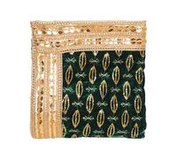 Decorative Mat Aasan Chunari Backdrop Pooja Cloth Chunni Indian Traditional Janmashtami Festival Decoration MATA Ki Chunri for Statue Chowki Aasan Mat Home Decor (Size: 36 Inches x 36 Inches) (Green)