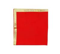 Decorative Mat Aasan Chunari Backdrop Pooja Cloth Chunni Indian Traditional New year Decorations Festival MATA Ki Chunri for Statue Chowki Aasan Mat Home Decor(Size:36 Inche x 36 Inche)(Red)