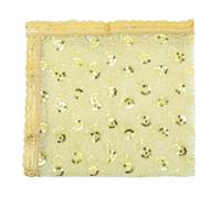 Decorative Mat Aasan Chunari Large Backdrop Pooja Cloth Chunari(Size:- 36 Inches x 36 Inches) Chunni Puja Indian Traditional Festival New Year Decoration MATA Ki Chunri for Statue Aasan Mat(Golden)