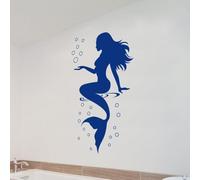 Decorative Mermaids Waterproof Wall Stickers That Bring Life To Your Interior Spaces In Both The Bathroom And The Bedroom (57 * 30 Blue)