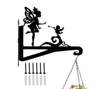 Decorative Metal Plant Hangers Indoor - Silhouette Wall Mount Plant Hangers - Multipurpose Brackets Outdoor Indoor Wall Mounted Lantern Hooks for Garden Plants Flower Light