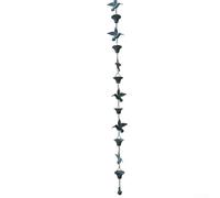 Decorative Metal Rain Chain 8.5ft Garden Downspout Alternative Outdoor Water Feature Outdoor Rain Catcher for Eaves Gutter Drain Rustic Home Decor(Blue)