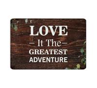Decorative Metal Sign Love It The Greatest Adventure Wall Decorations Garage Signs for Fence Living Room Lounge Art Poster Gift for Cabin 12x18 Inch