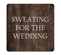 Decorative Metal Sign Sweating for The Wedding Wall Décor Aluminum Tin Signs for Bathroom Front Door Bedroom Art Poster Gift for Fence 12x12 Inch