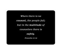 Decorative Metal Sign Where There Is No Counsel, The People Fall Wall Décor Aluminum Tin Signs for Backyard Entryway Terrace Art Poster Gift for Yard 10x14 Inch