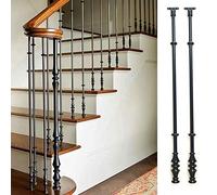 Decorative Metal Stair Railing Posts 2 Pack 95cm/37.4in Round Bars for Indoor/Outdoor Spiral Staircases Patios and Fences - Durable and Stylish Safety Solution